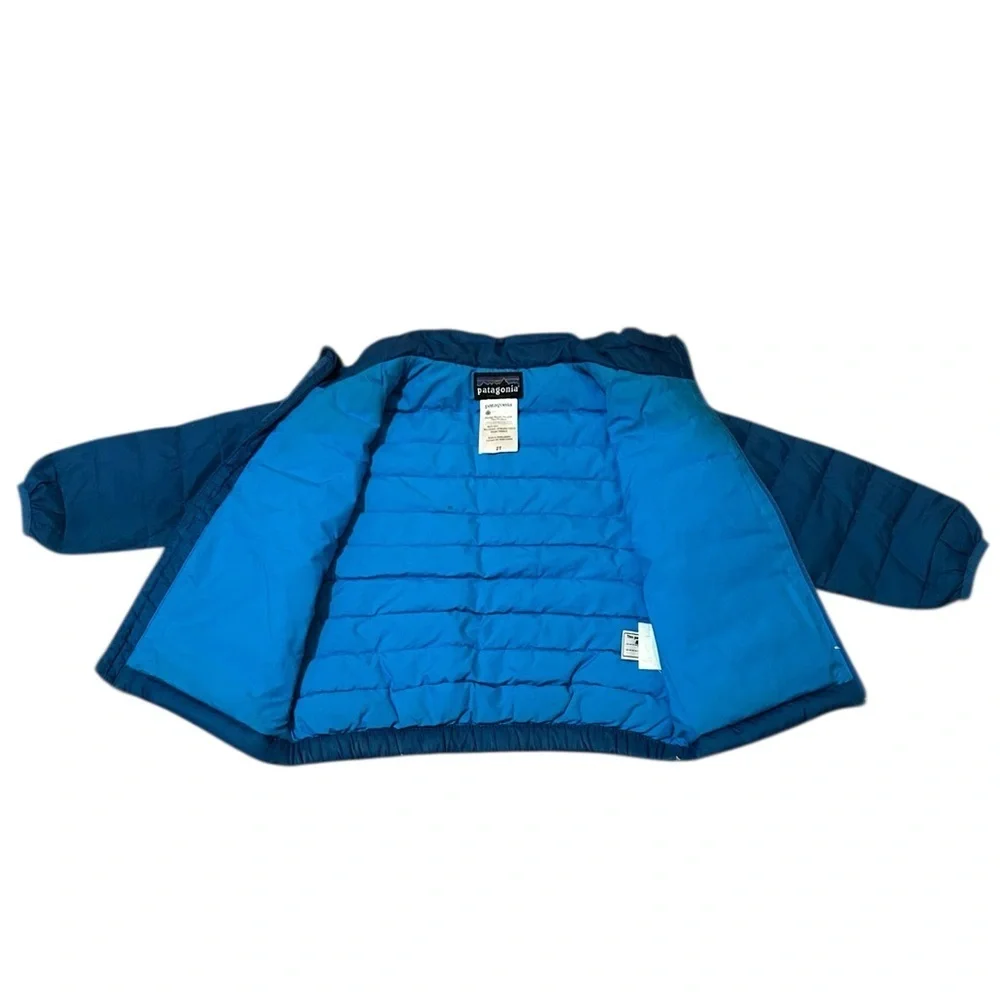 Patagonia Toddler Kids Hi Loft Down Puffer Zip Up Crewneck Jacket Sweater